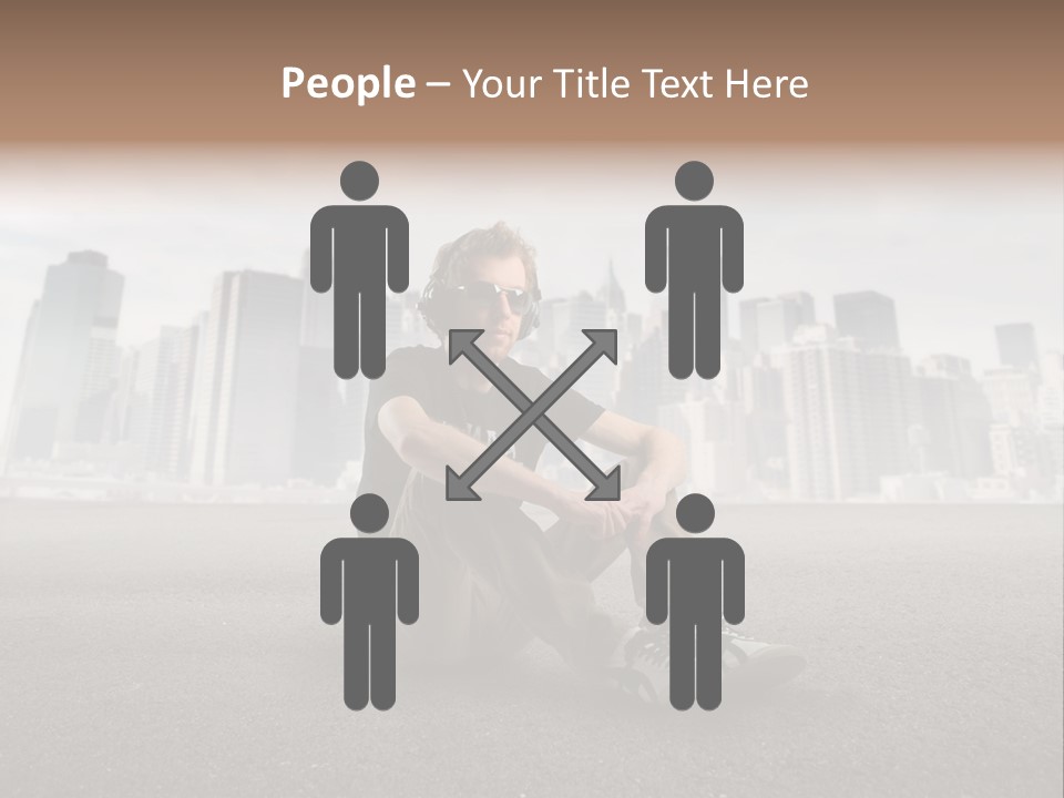 Glasses Stereo Street PowerPoint Template