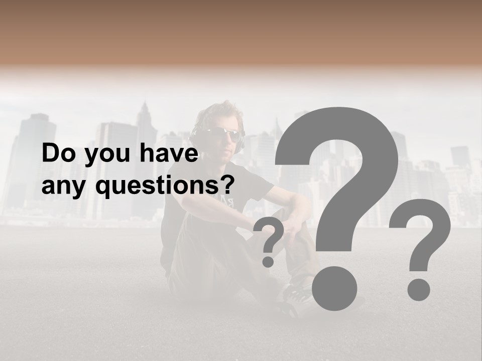 Glasses Stereo Street PowerPoint Template