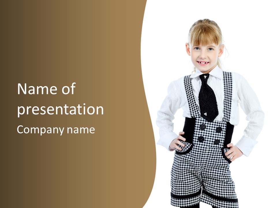 Schoolgirl Fashion School PowerPoint Template