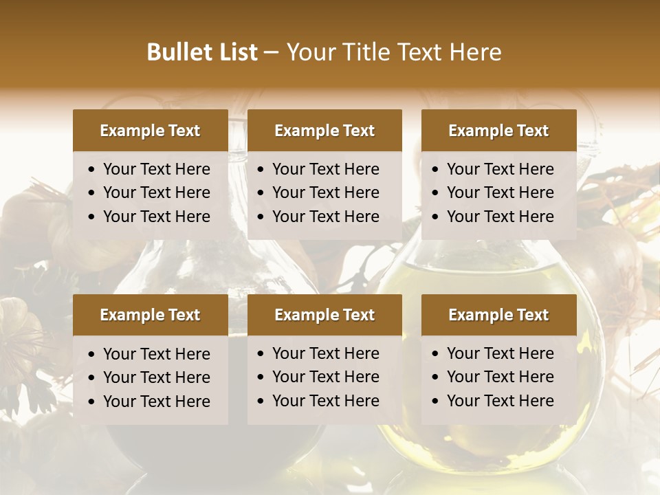 Olive Vinegar Ingredient PowerPoint Template