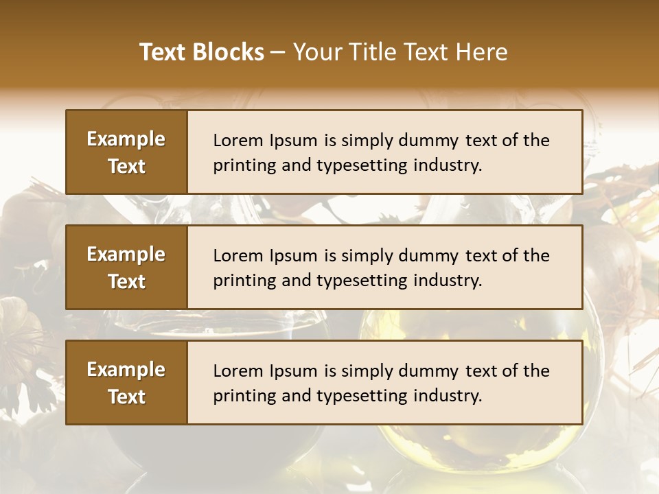 Olive Vinegar Ingredient PowerPoint Template