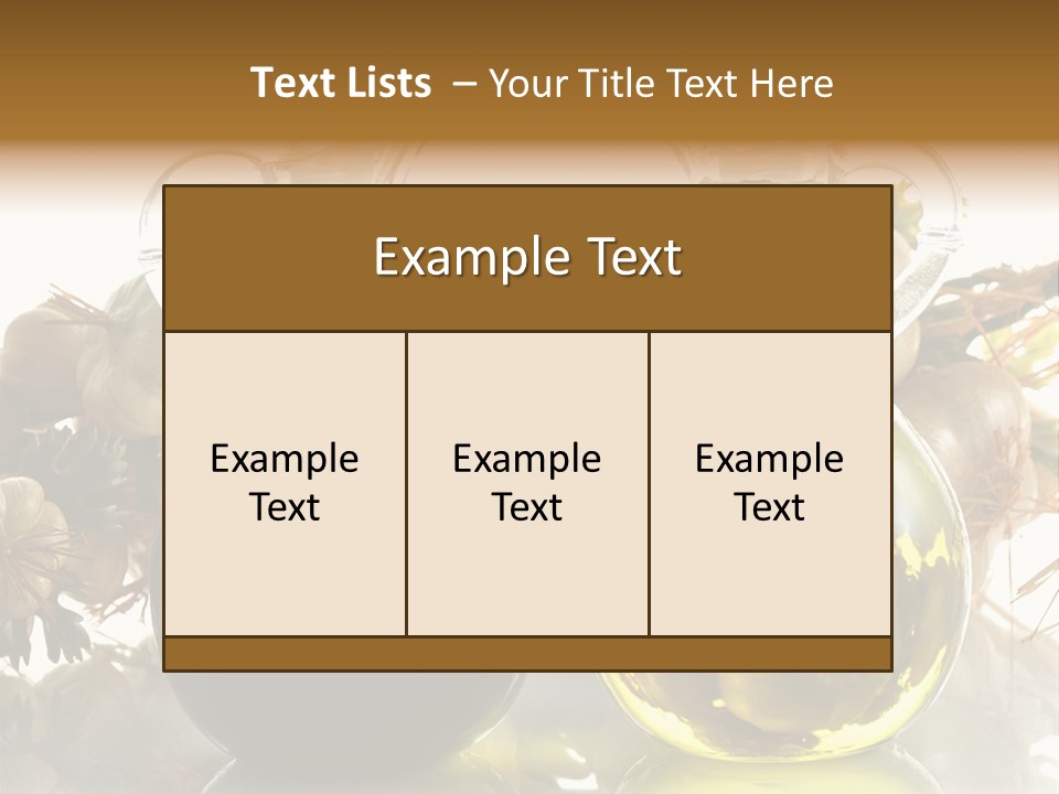 Olive Vinegar Ingredient PowerPoint Template