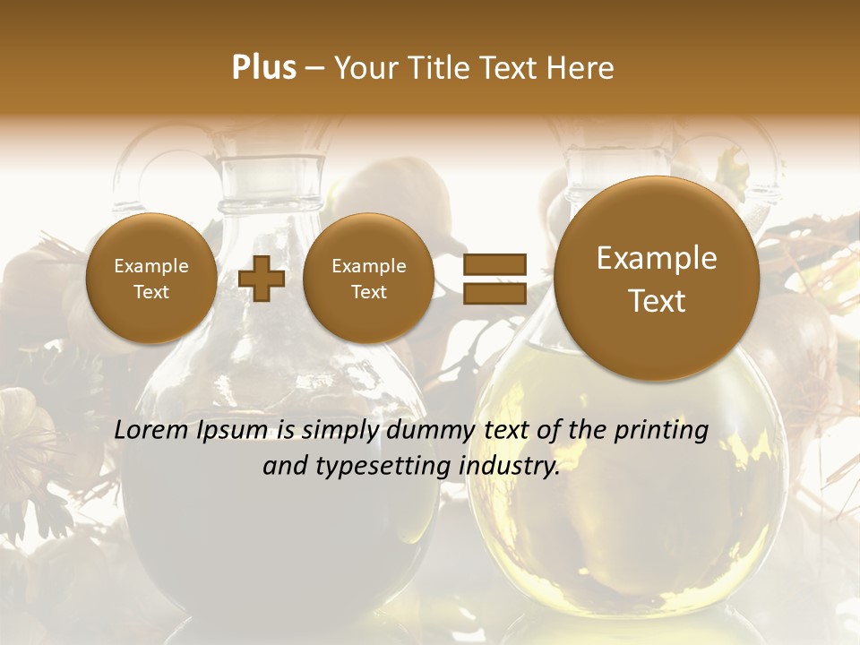 Olive Vinegar Ingredient PowerPoint Template