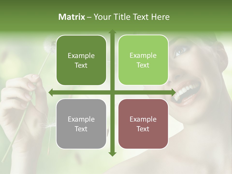 Young Flower One PowerPoint Template