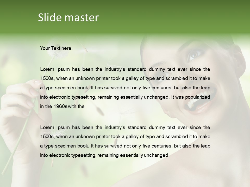 Young Flower One PowerPoint Template