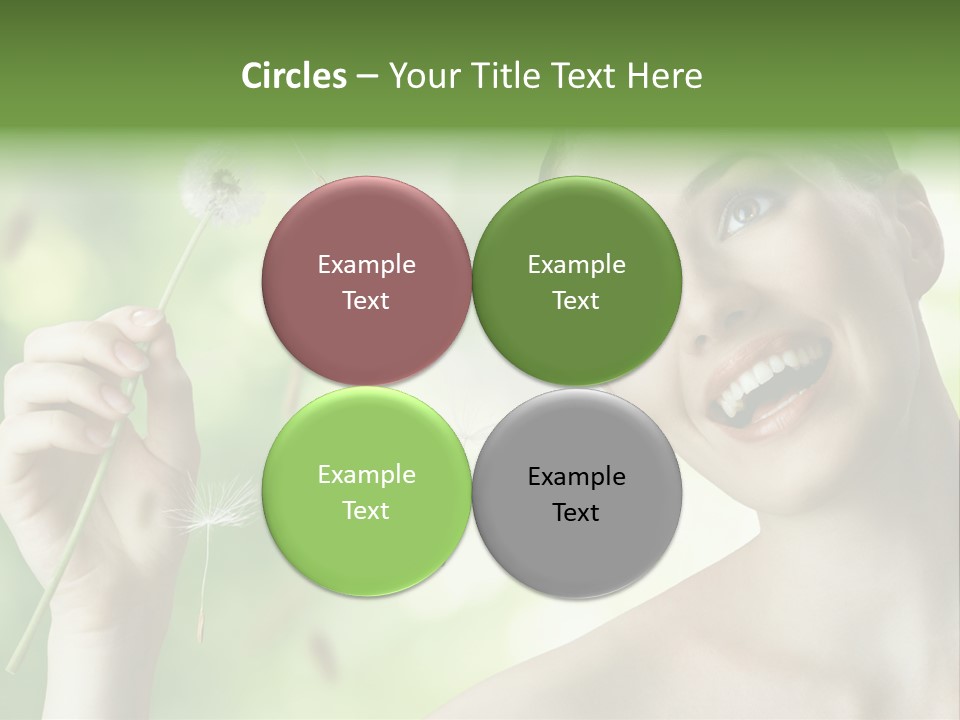 Young Flower One PowerPoint Template