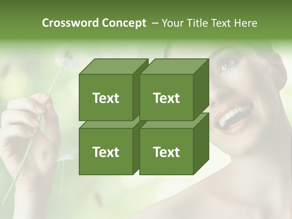 Young Flower One PowerPoint Template