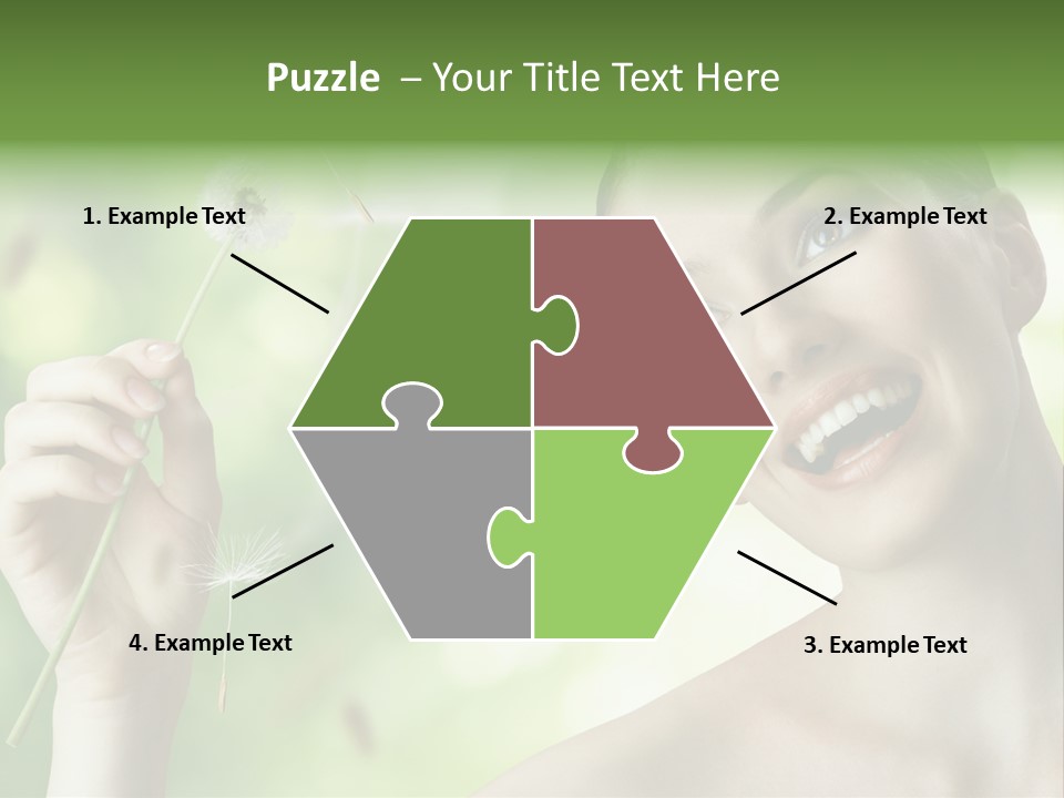 Young Flower One PowerPoint Template