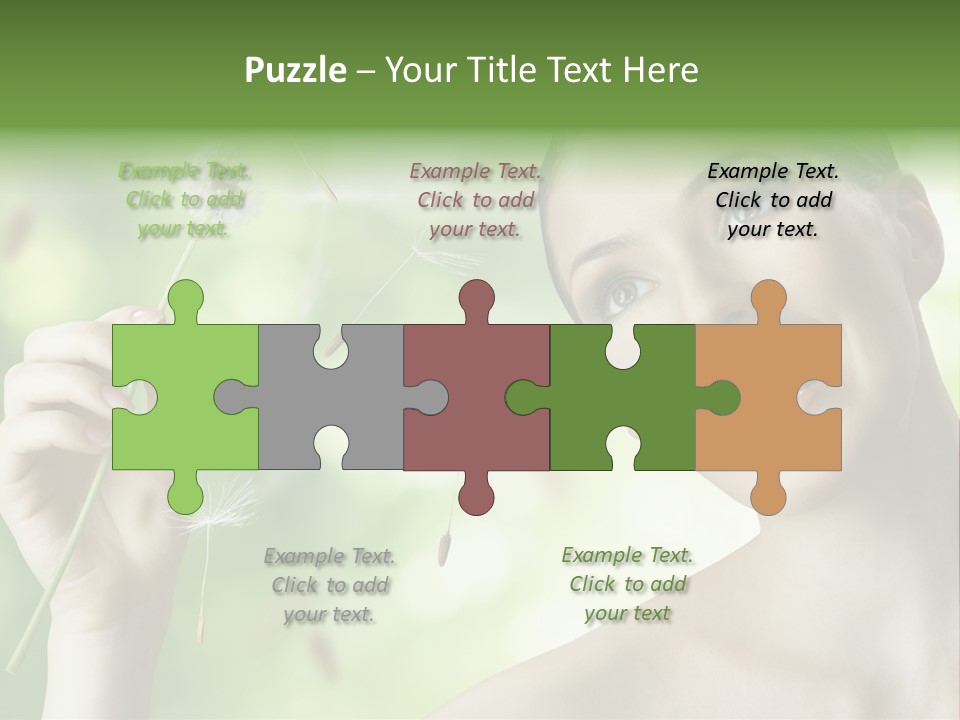 Young Flower One PowerPoint Template