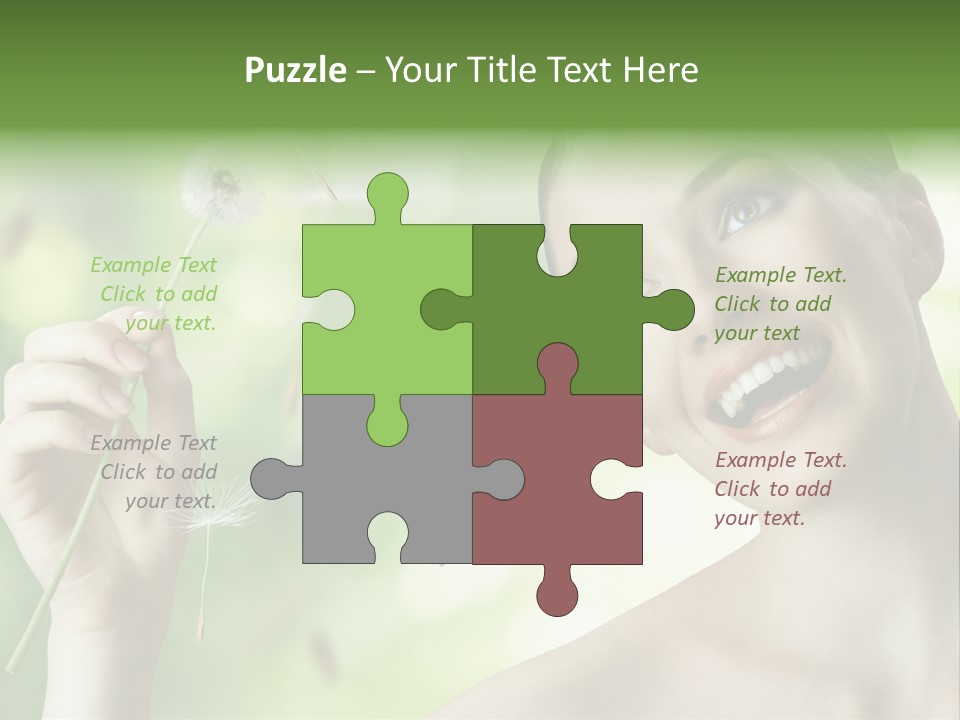 Young Flower One PowerPoint Template