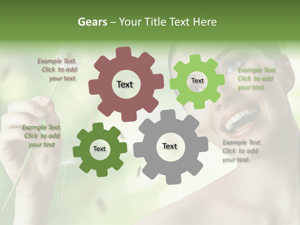 Young Flower One PowerPoint Template