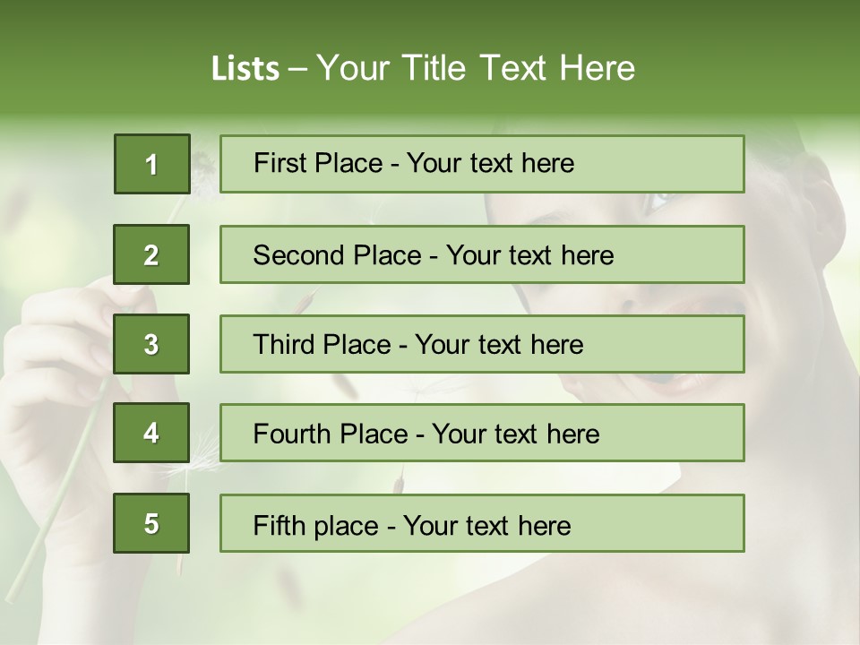 Young Flower One PowerPoint Template