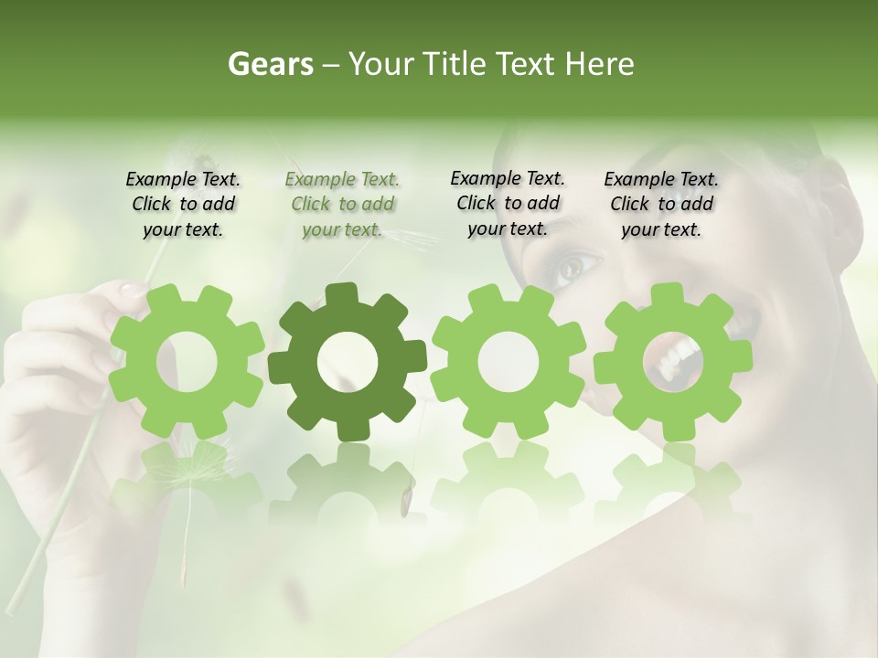 Young Flower One PowerPoint Template