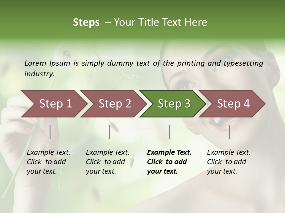 Young Flower One PowerPoint Template