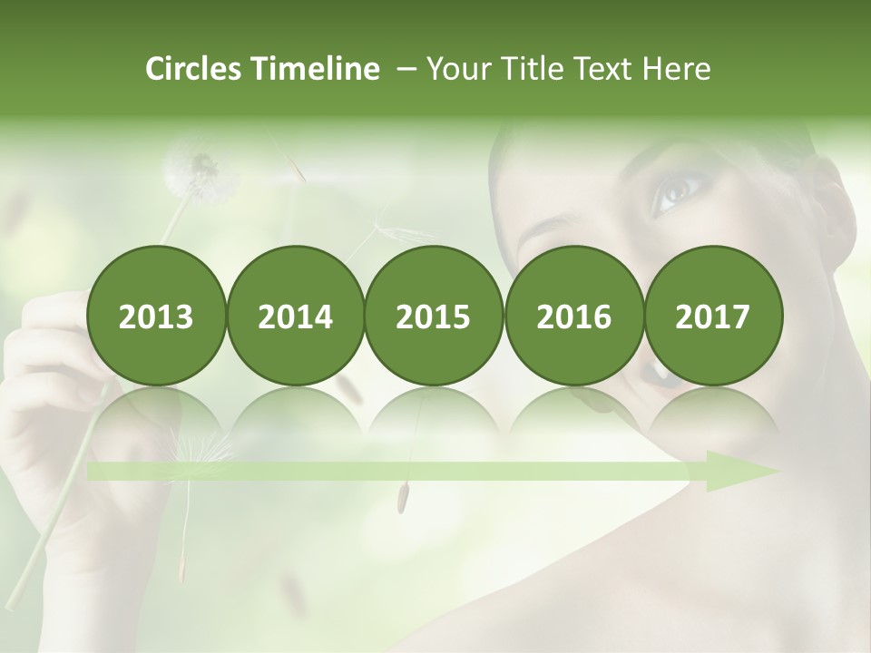 Young Flower One PowerPoint Template