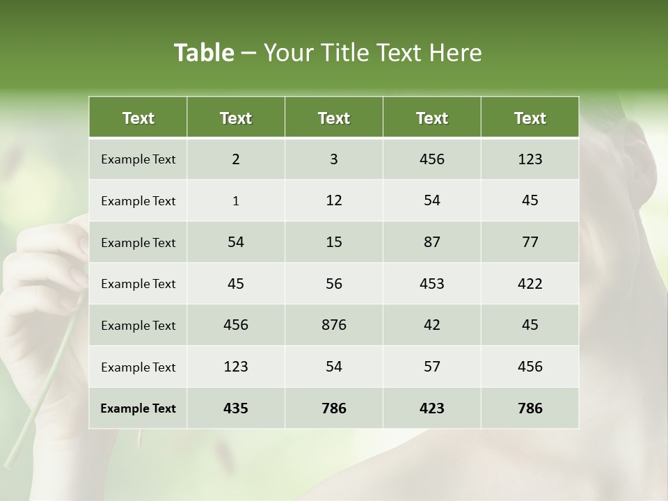 Young Flower One PowerPoint Template
