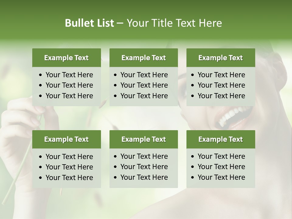 Young Flower One PowerPoint Template