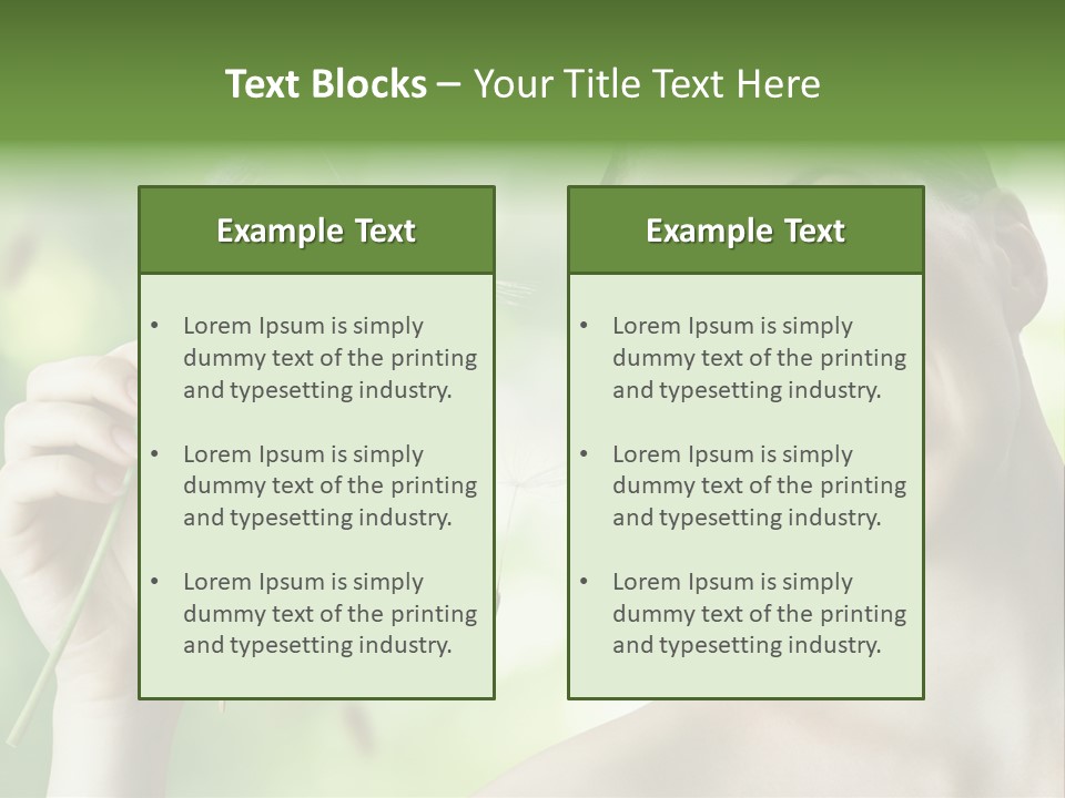 Young Flower One PowerPoint Template