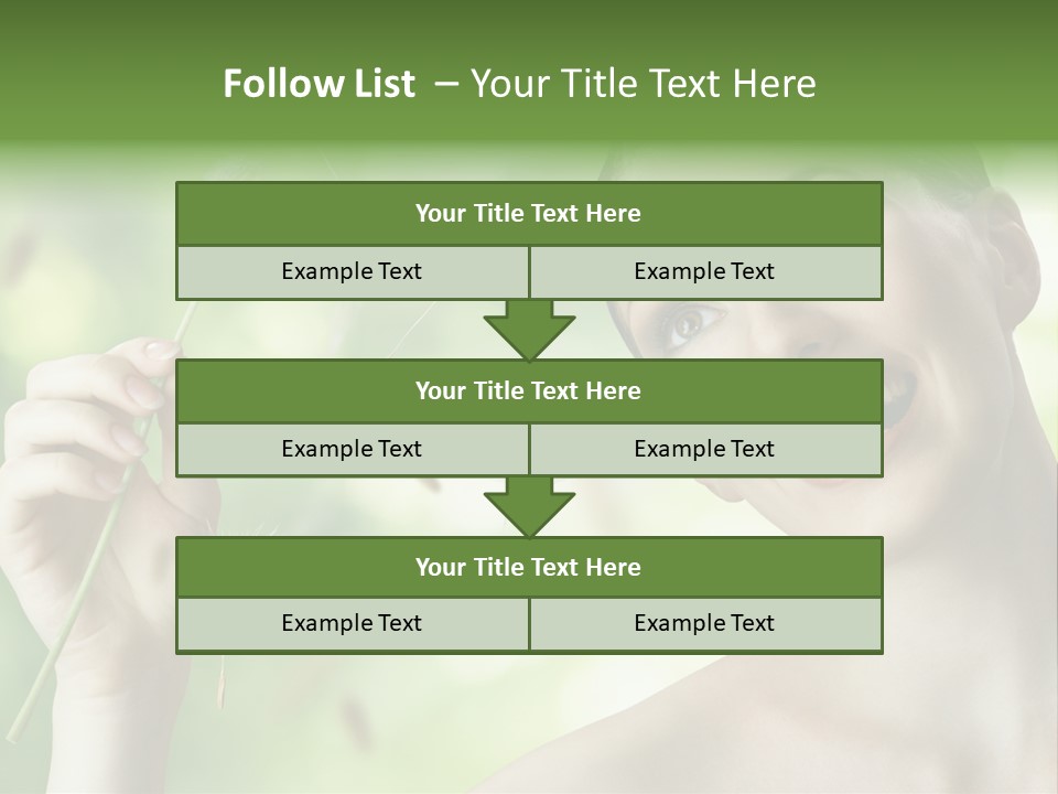 Young Flower One PowerPoint Template