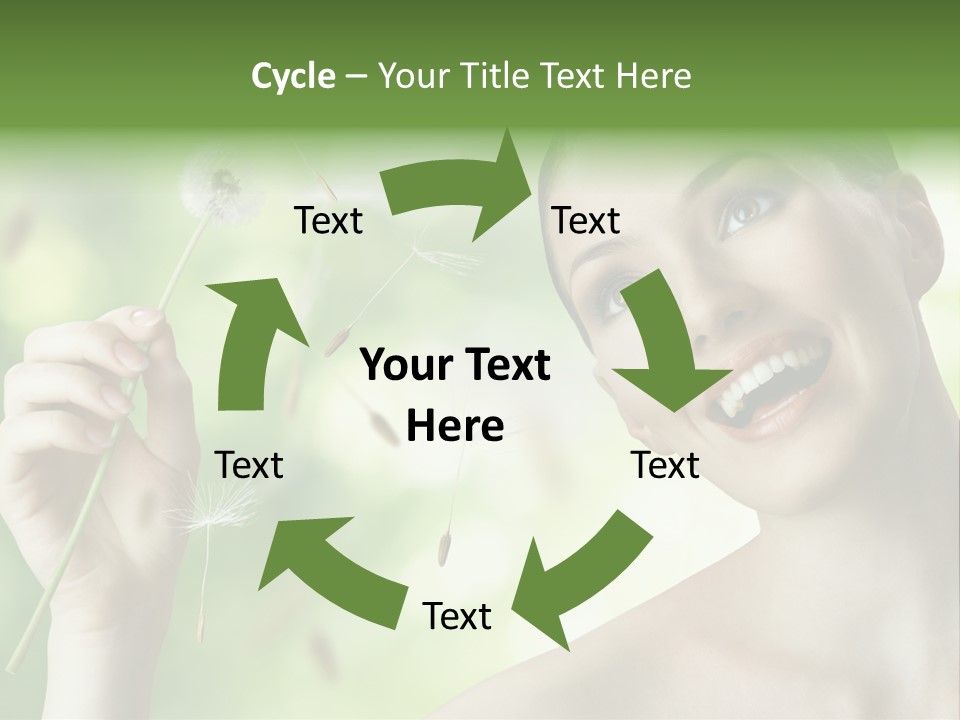 Young Flower One PowerPoint Template