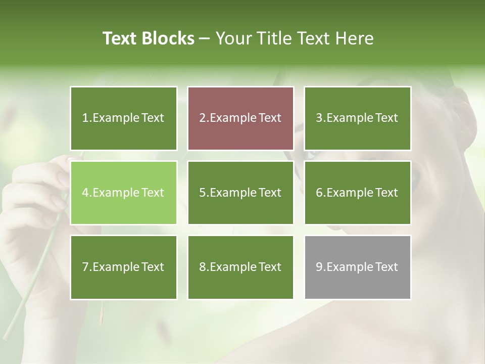 Young Flower One PowerPoint Template