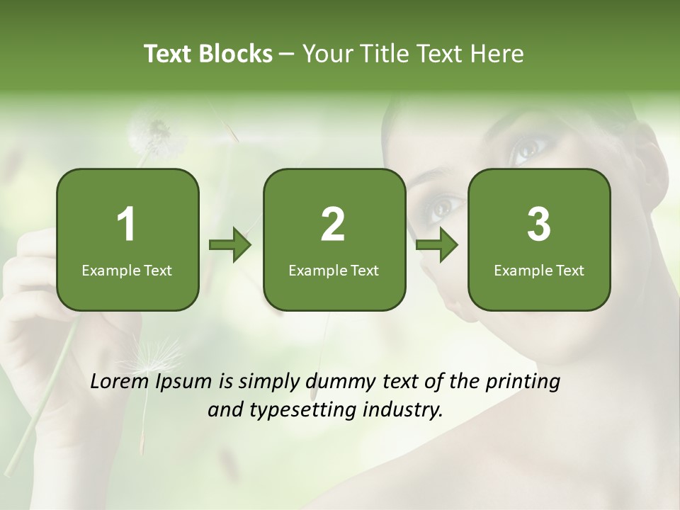 Young Flower One PowerPoint Template