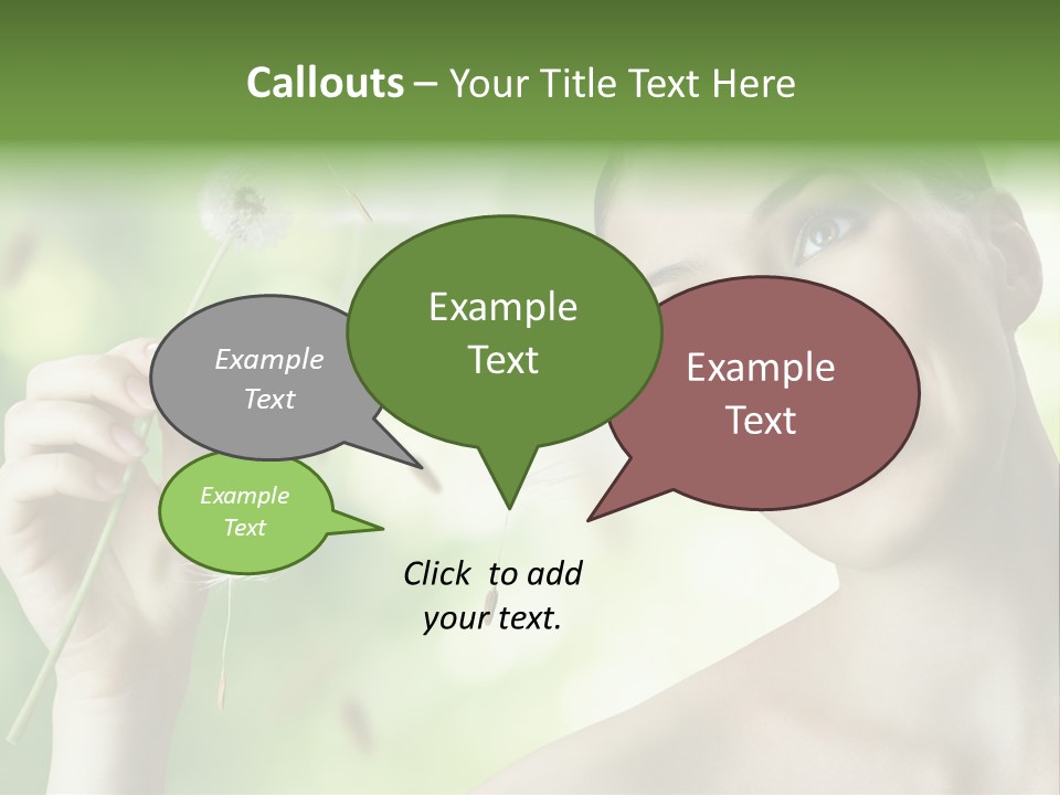 Young Flower One PowerPoint Template