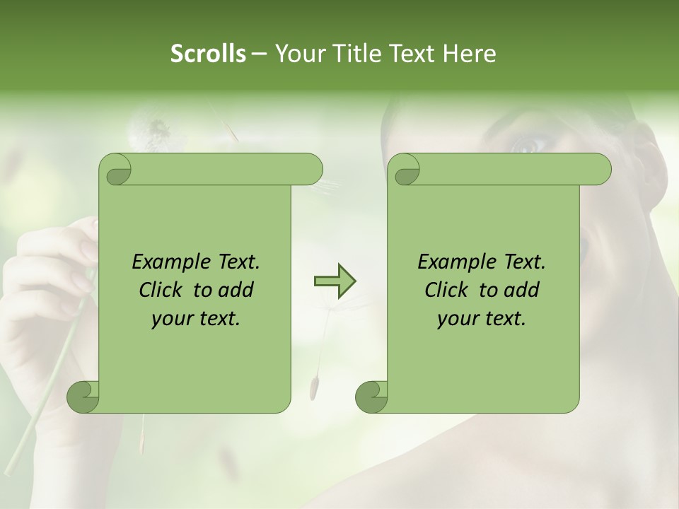 Young Flower One PowerPoint Template