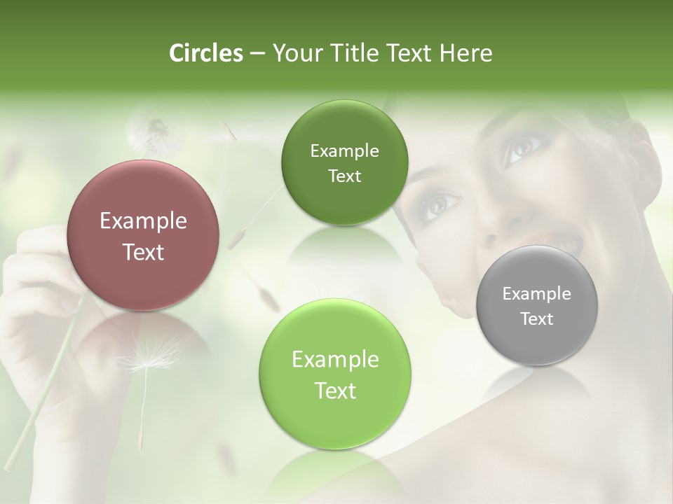 Young Flower One PowerPoint Template