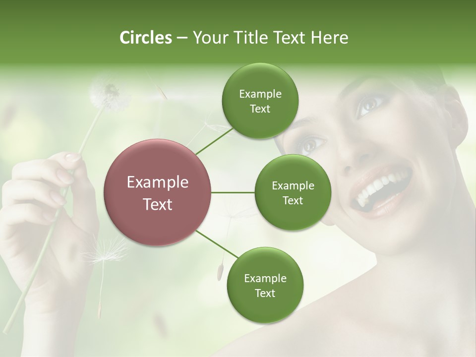 Young Flower One PowerPoint Template