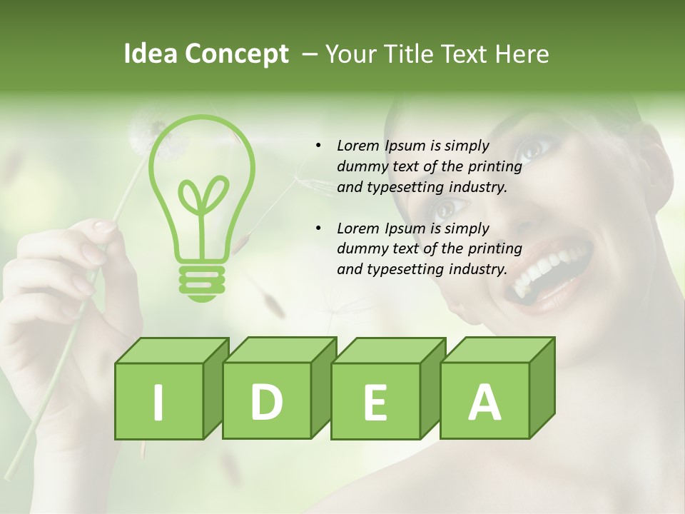 Young Flower One PowerPoint Template