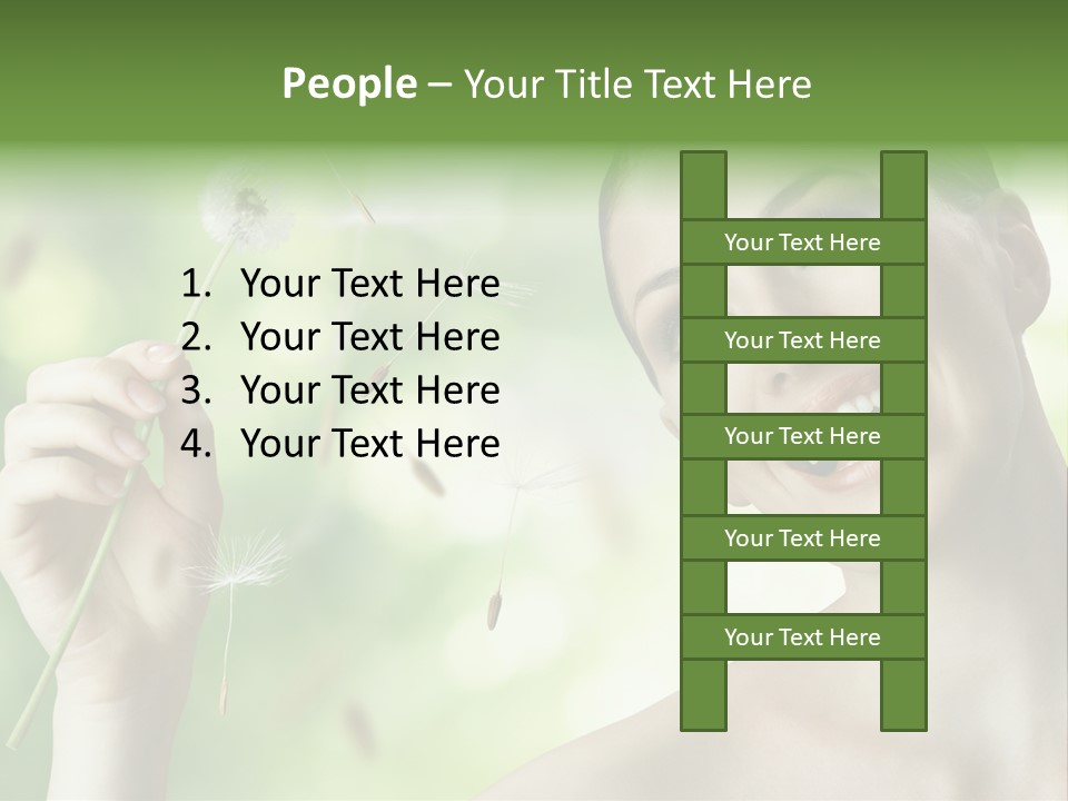 Young Flower One PowerPoint Template