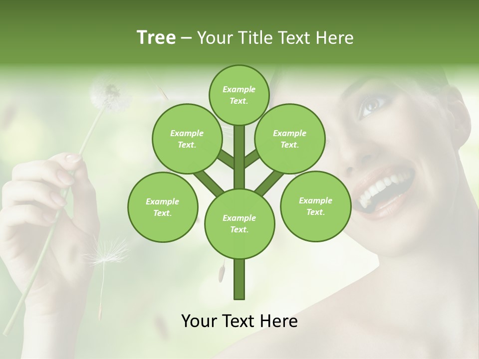 Young Flower One PowerPoint Template