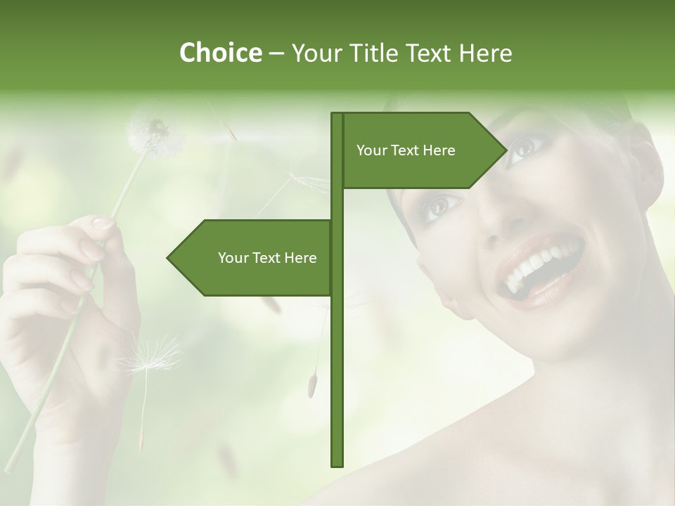 Young Flower One PowerPoint Template