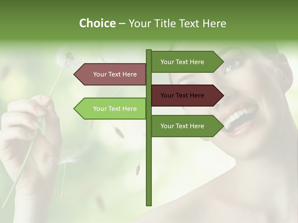 Young Flower One PowerPoint Template