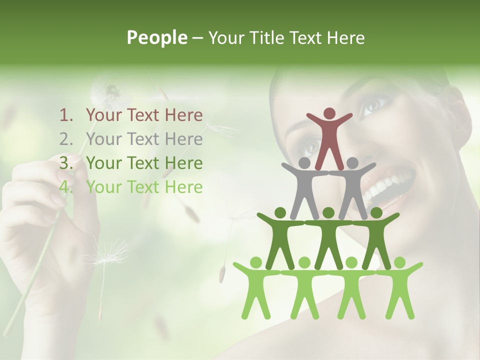 Young Flower One PowerPoint Template