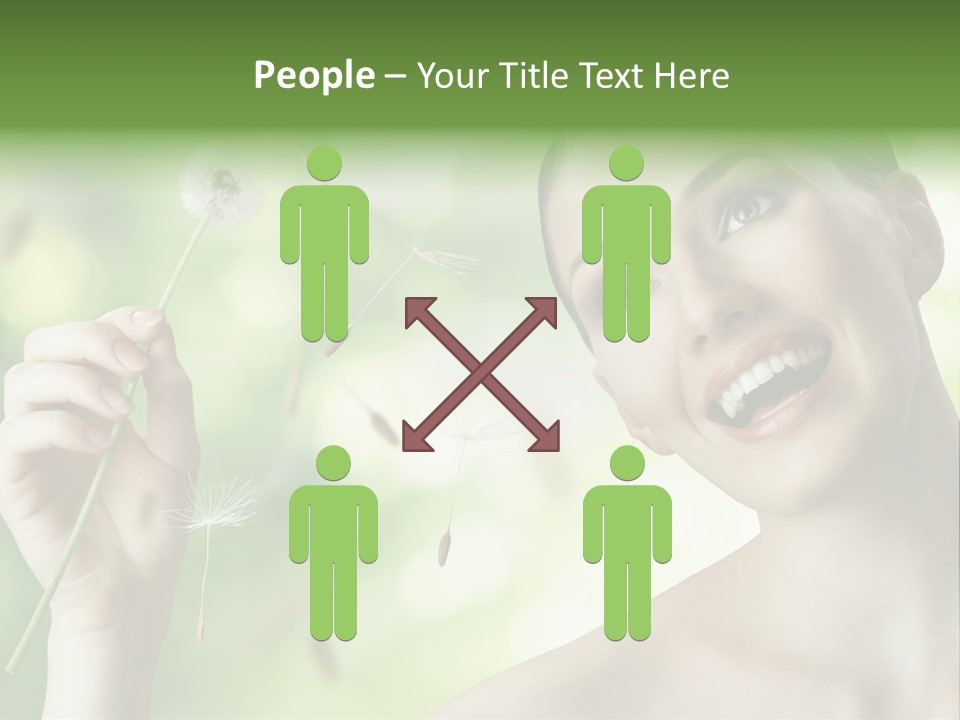 Young Flower One PowerPoint Template