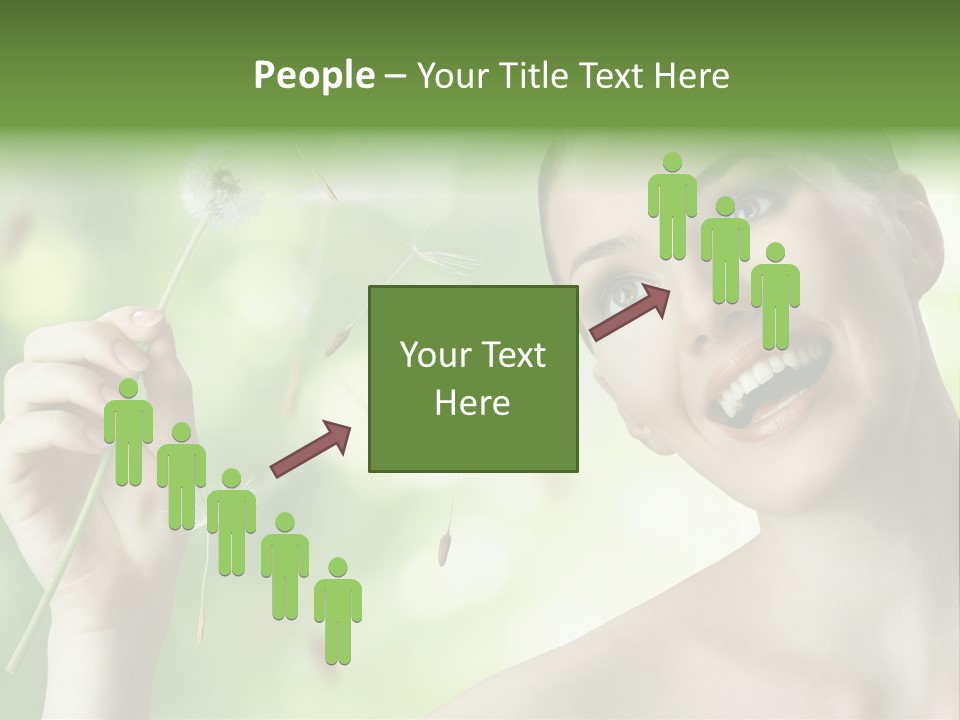 Young Flower One PowerPoint Template