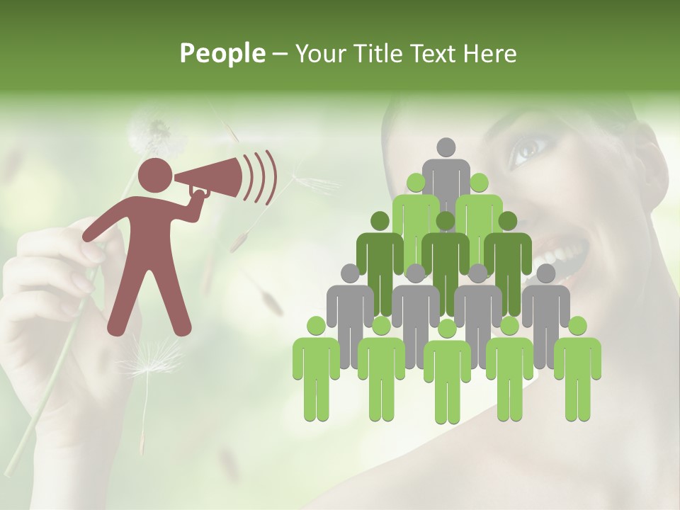 Young Flower One PowerPoint Template