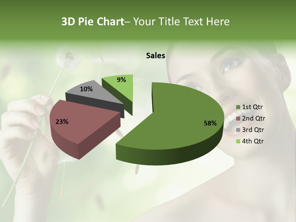 Young Flower One PowerPoint Template