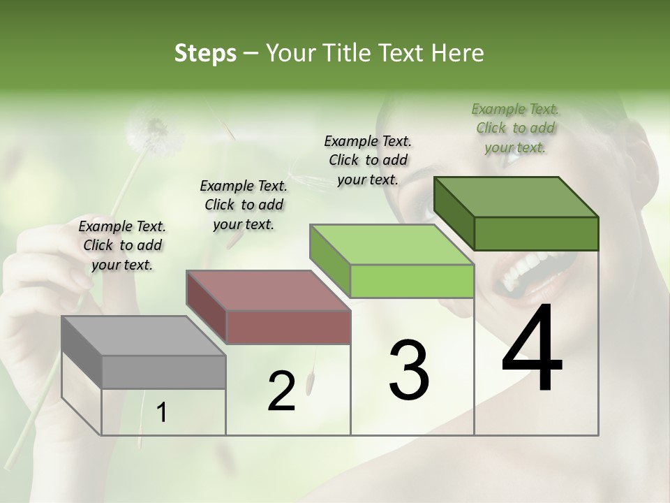 Young Flower One PowerPoint Template