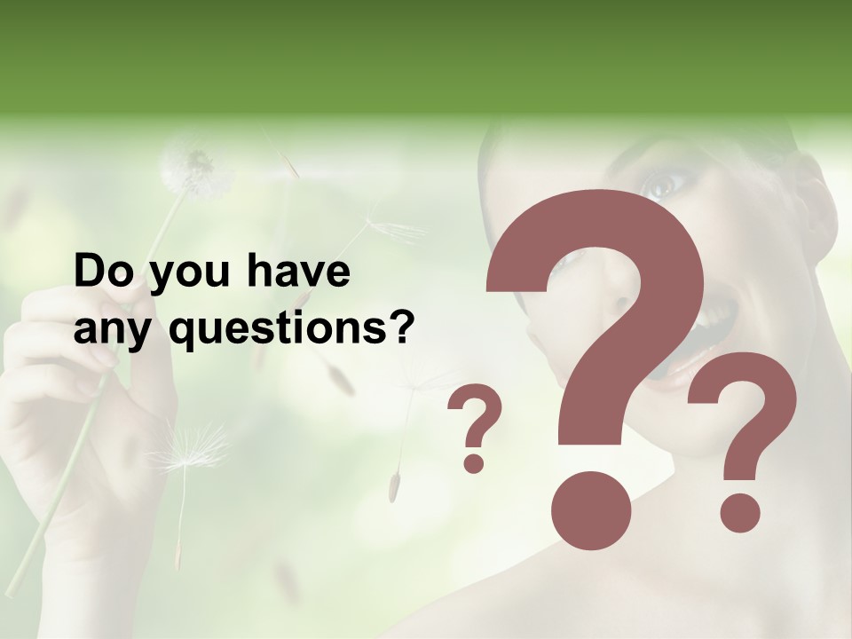 Young Flower One PowerPoint Template