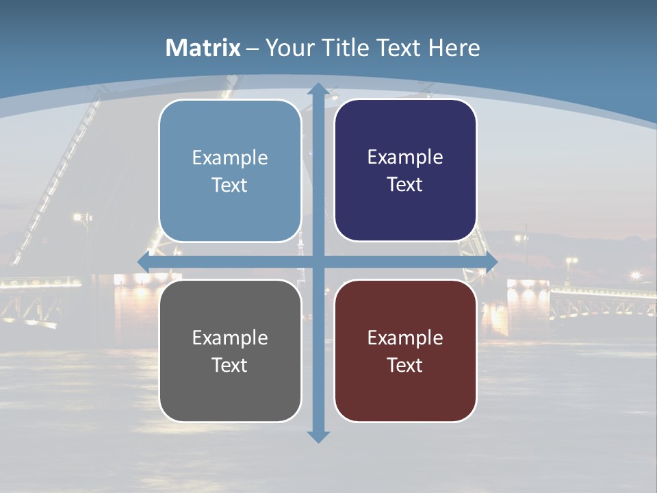 Landmarks Twilight Night Scene PowerPoint Template