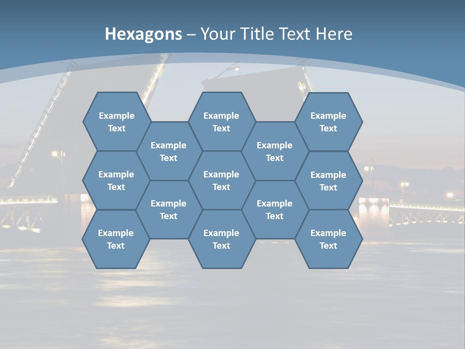 Landmarks Twilight Night Scene PowerPoint Template