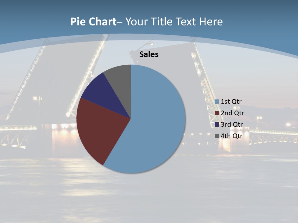 Landmarks Twilight Night Scene PowerPoint Template