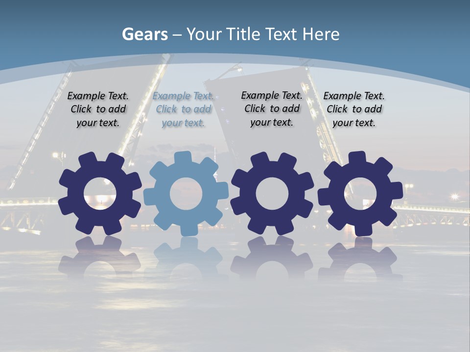 Landmarks Twilight Night Scene PowerPoint Template