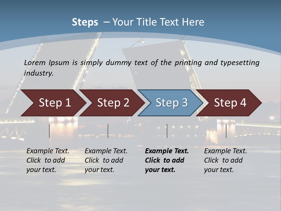 Landmarks Twilight Night Scene PowerPoint Template