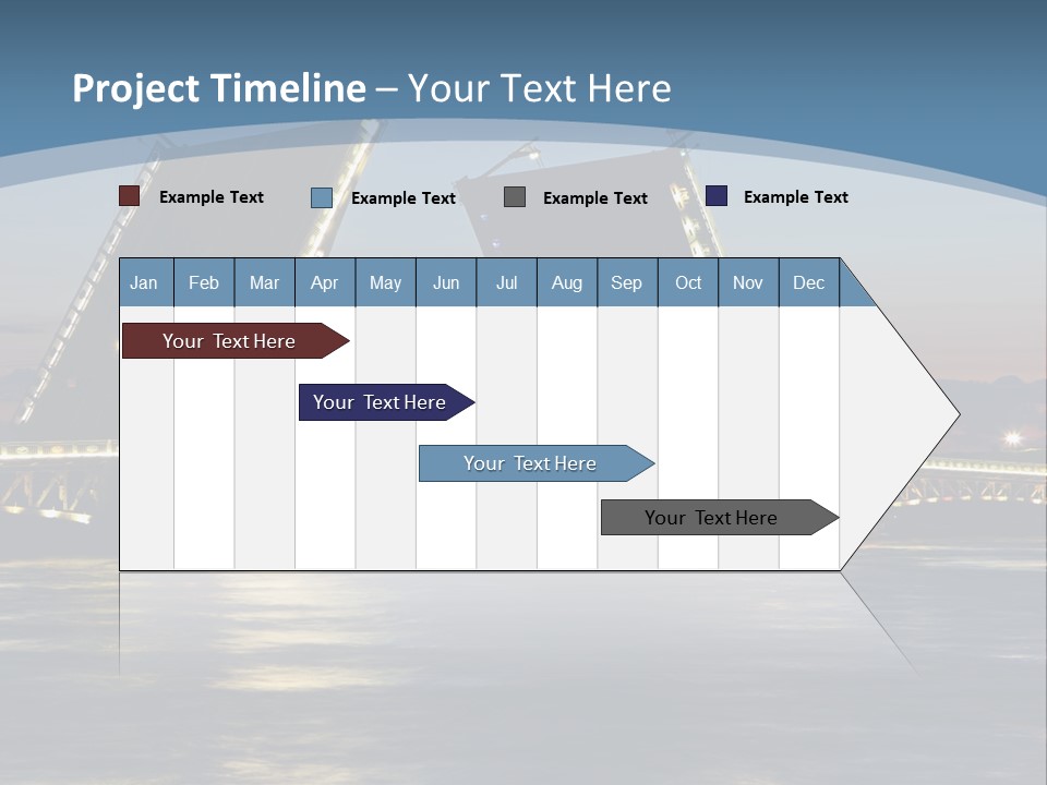 Landmarks Twilight Night Scene PowerPoint Template