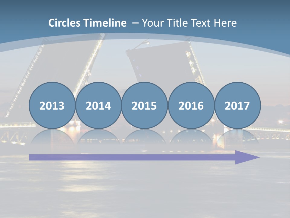 Landmarks Twilight Night Scene PowerPoint Template