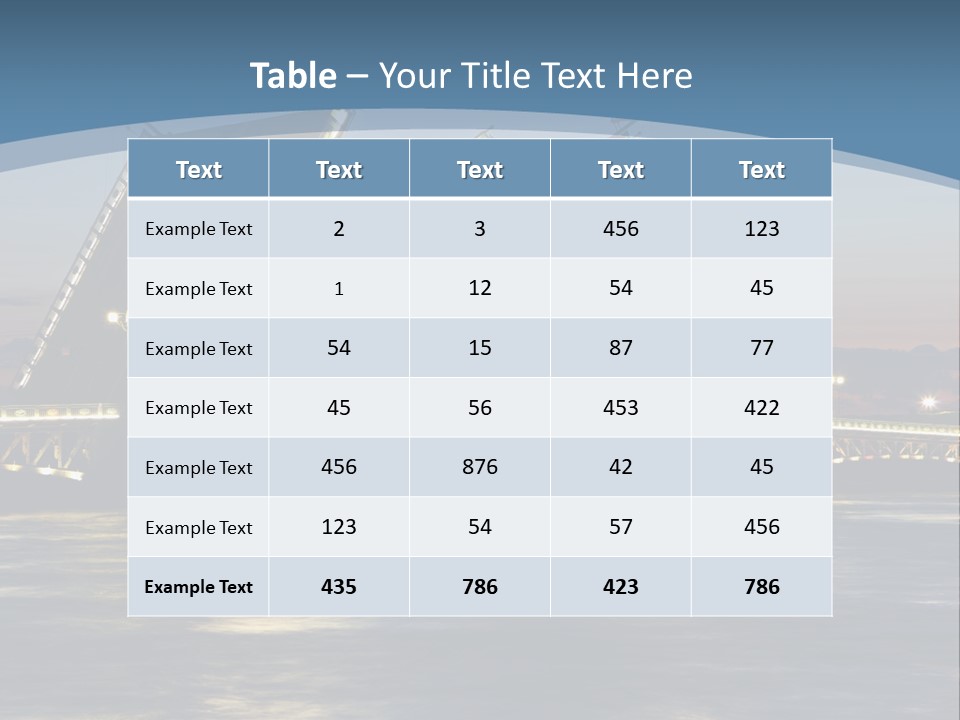 Landmarks Twilight Night Scene PowerPoint Template